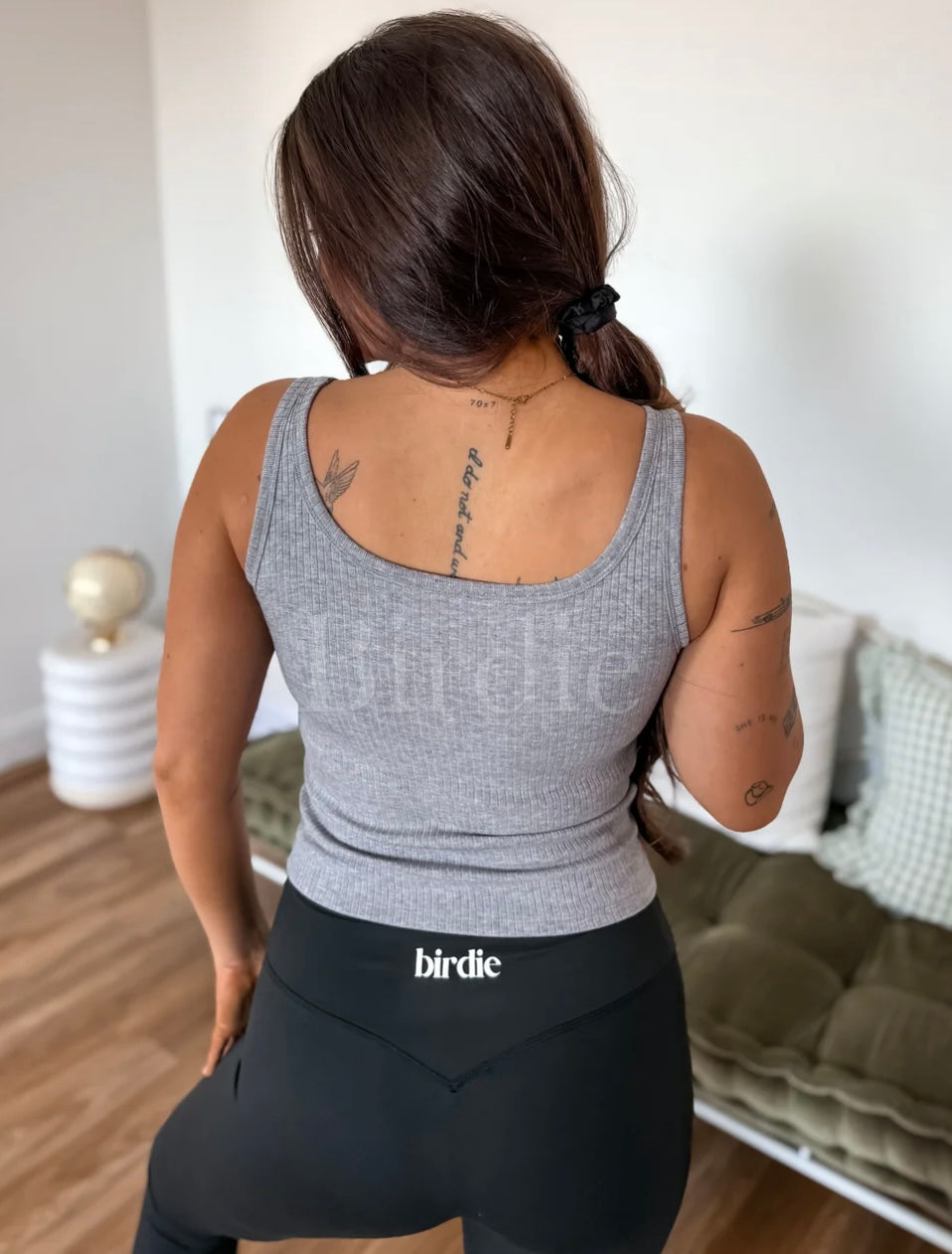 Sculpt ribbed tank in Heather haze (PREORDER- arriving early September)