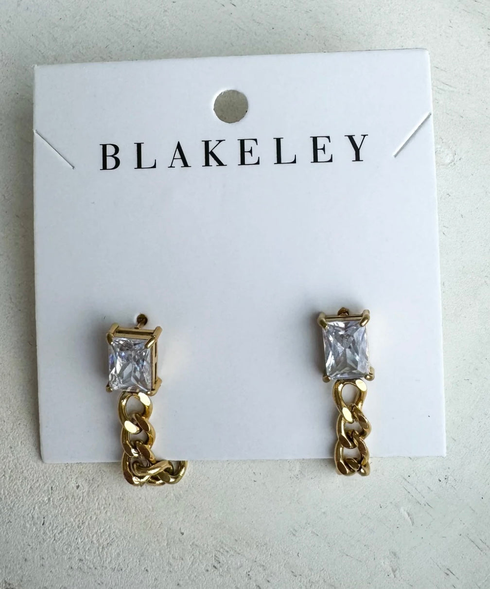 Luxe link diamond earrings