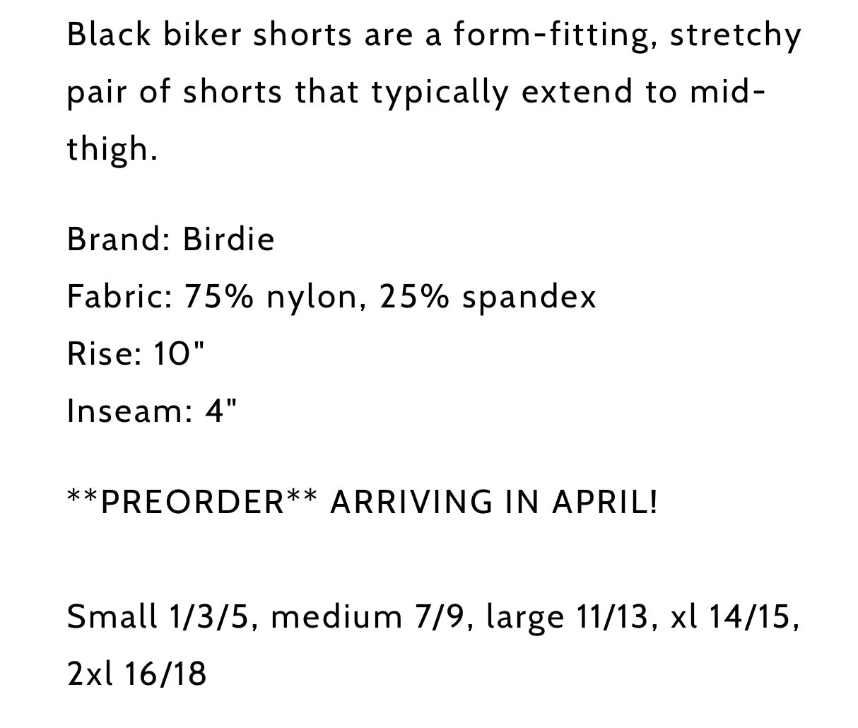 Black active biker shorts