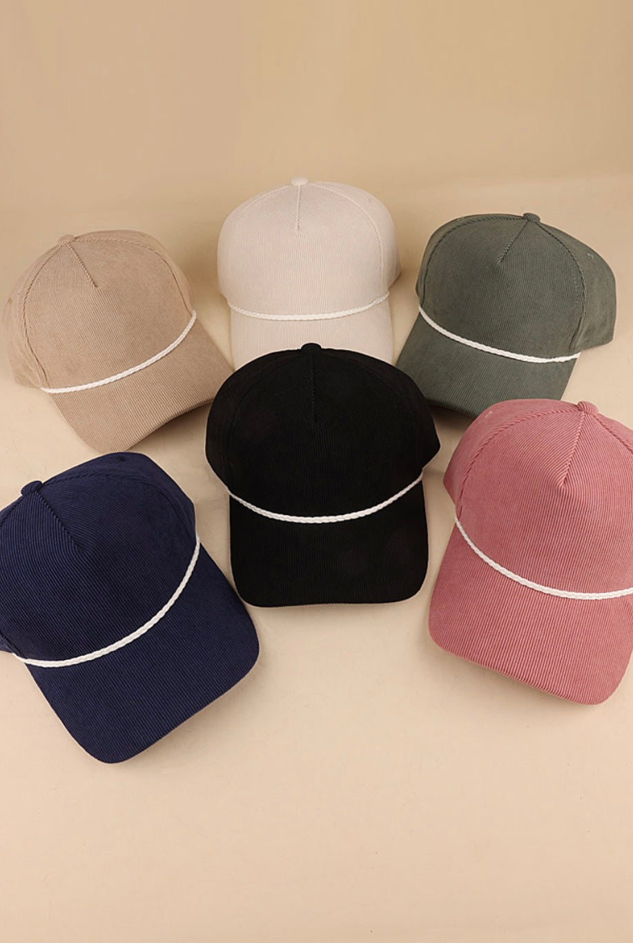 Rope corduroy SnapBack hat