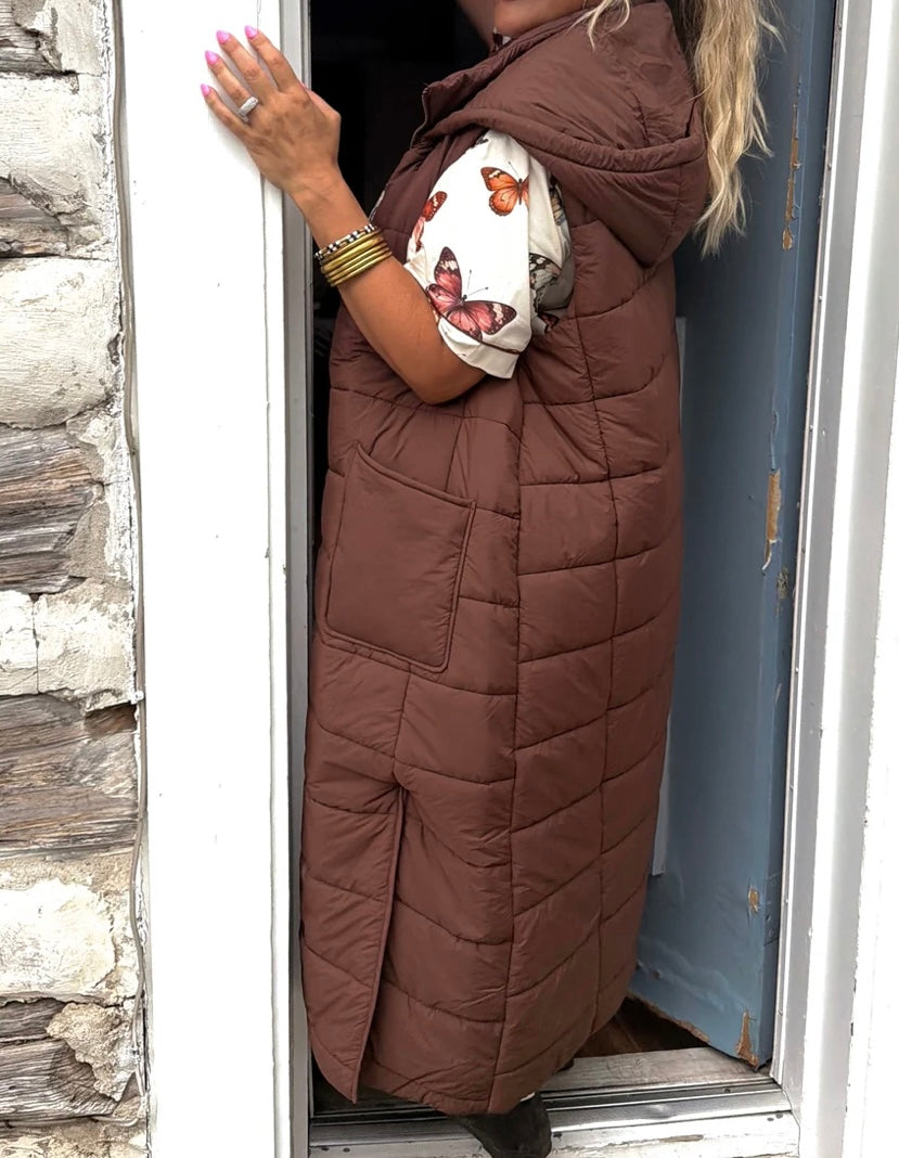 Wild oak puffer vest (PREORDER-arriving early/mid August)