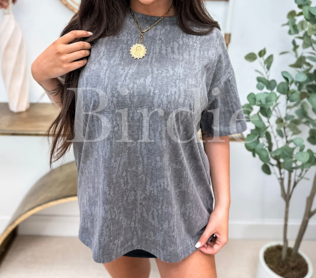 Oversized tee in blackout birch camo(PREORDER- arriving end of July)