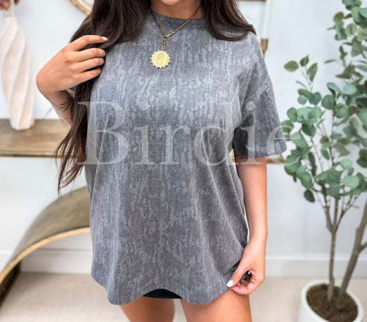 Oversized tee in blackout birch camo(PREORDER- arriving end of July)