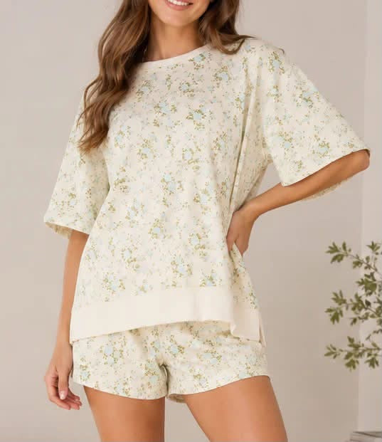 Blue floral set