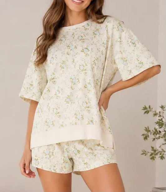 Blue floral set