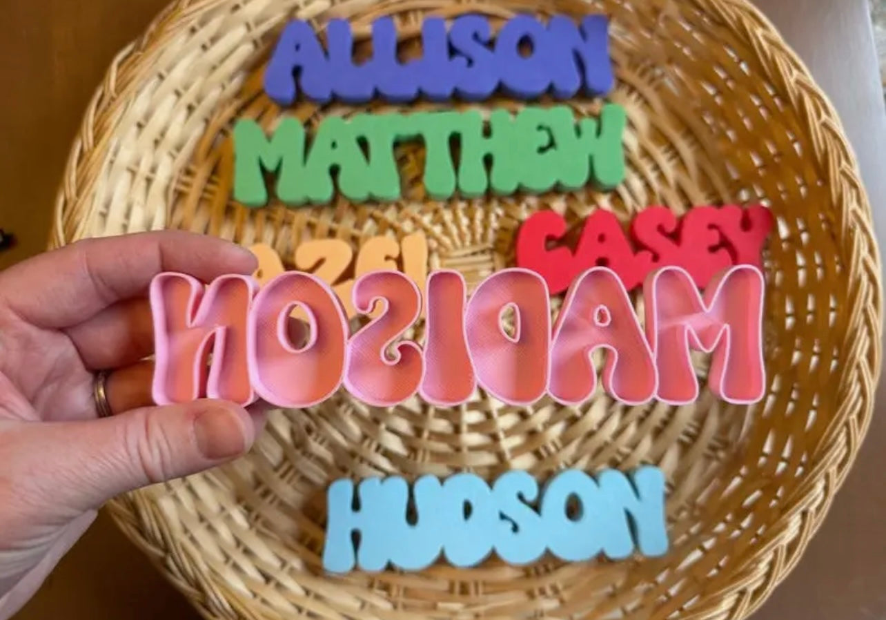 Custom name sand mold•leave name in notes• (PREORDER- arriving end of June/early July)