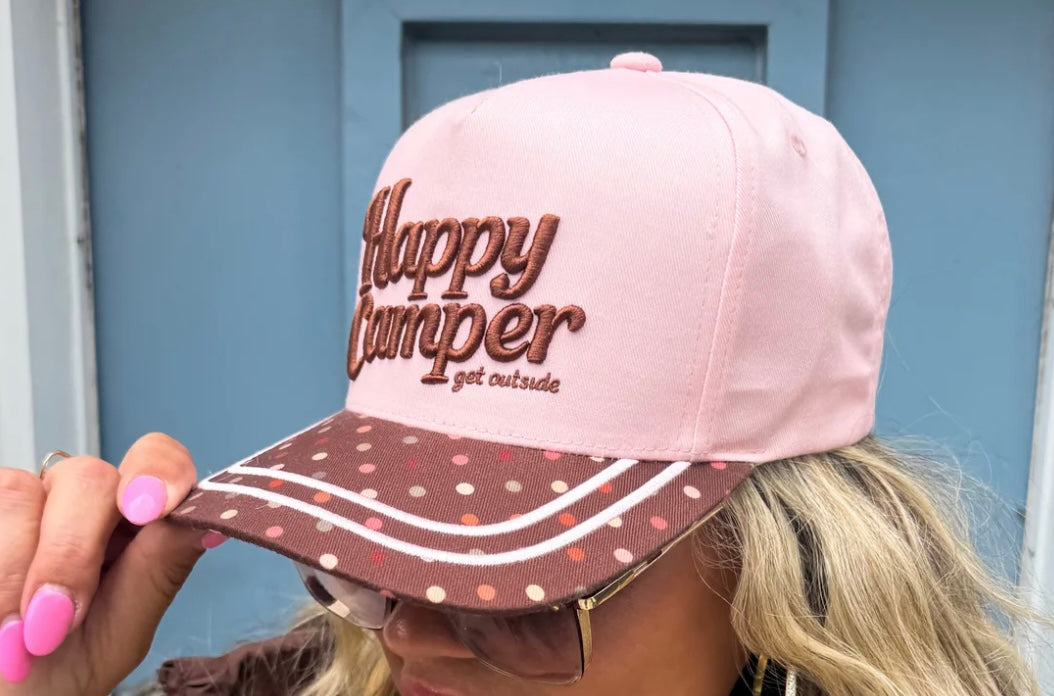 Happy camper trucker hats(PREORDER- arriving mid/end July)