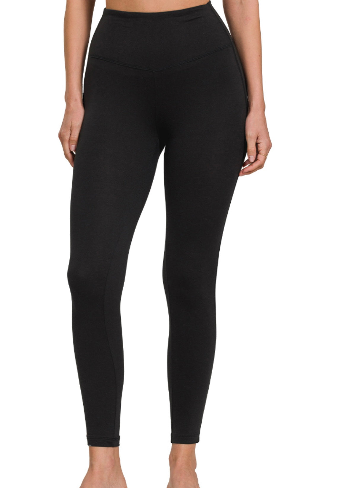 Black wide waist + v-cut back