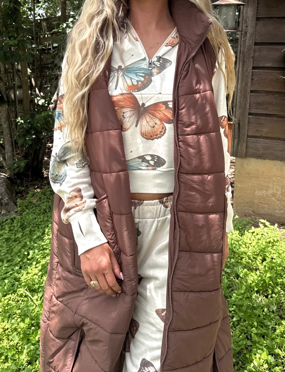 Wild oak puffer vest (PREORDER-arriving early/mid August)