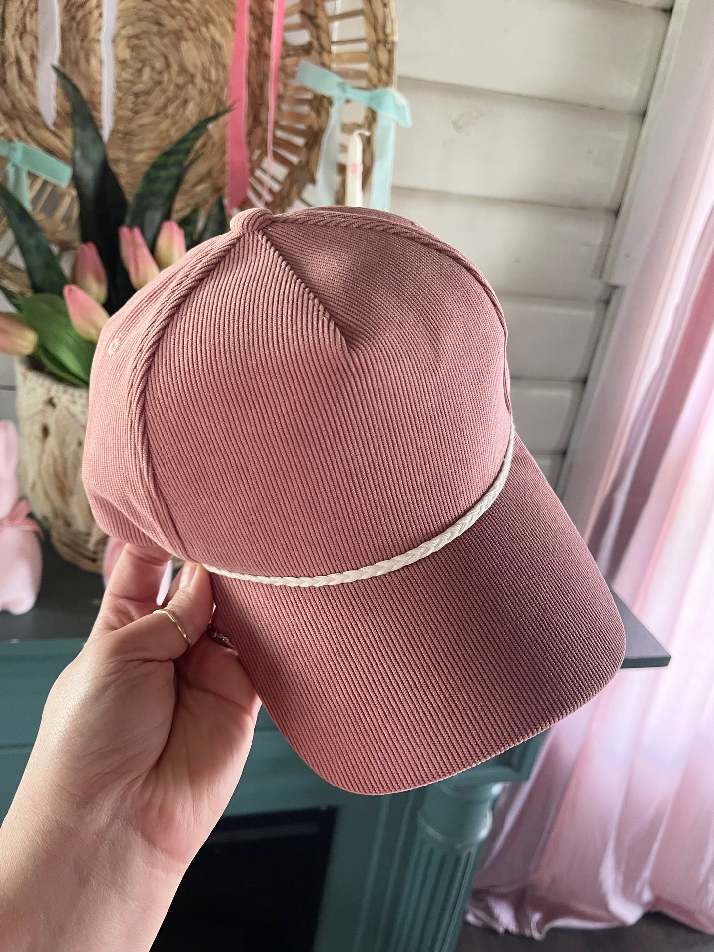 Rope corduroy SnapBack hat