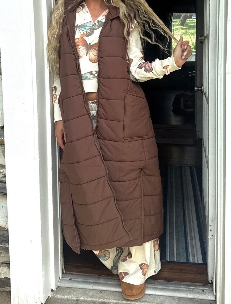 Wild oak puffer vest (PREORDER-arriving early/mid August)