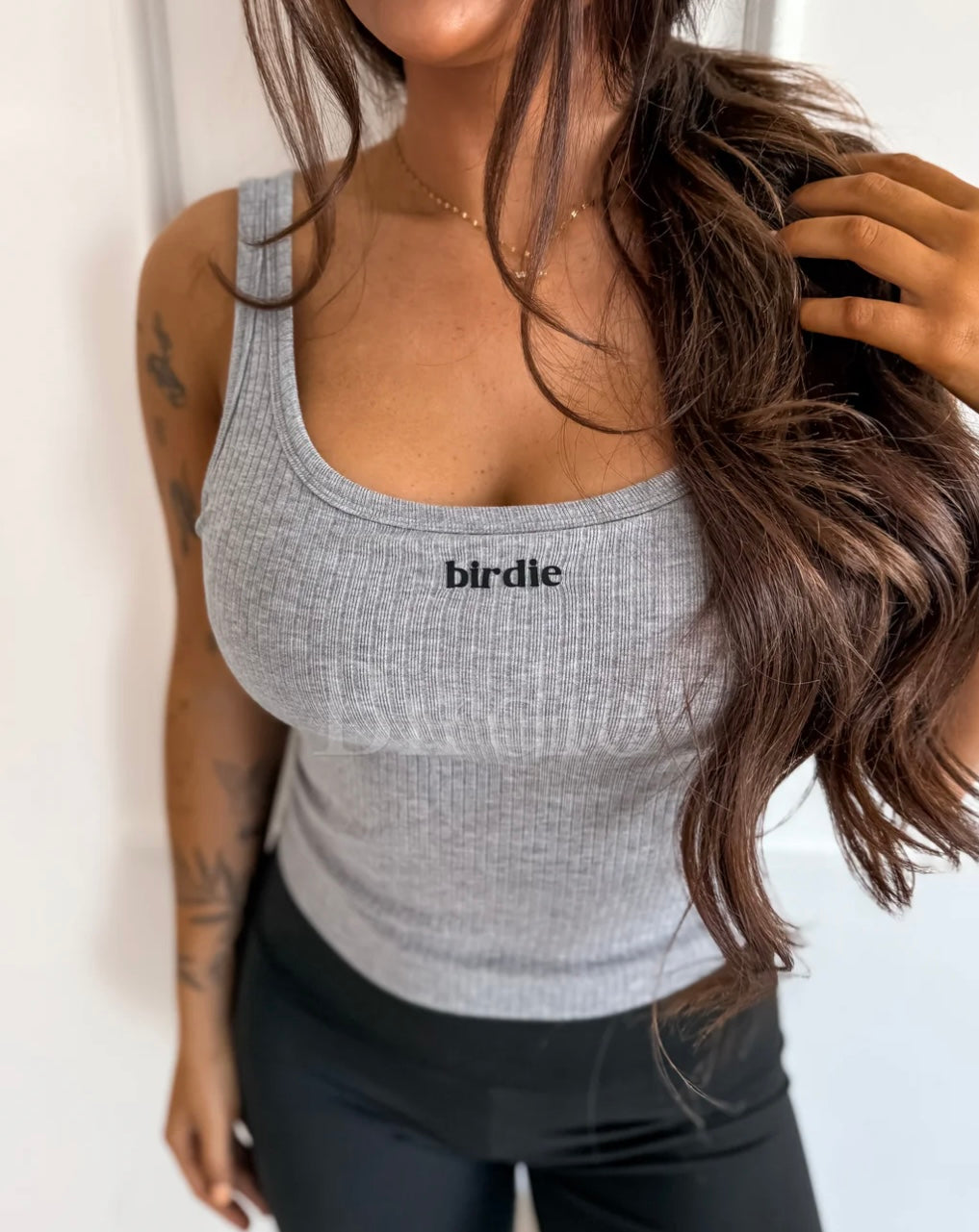 Sculpt ribbed tank in Heather haze (PREORDER- arriving early September)