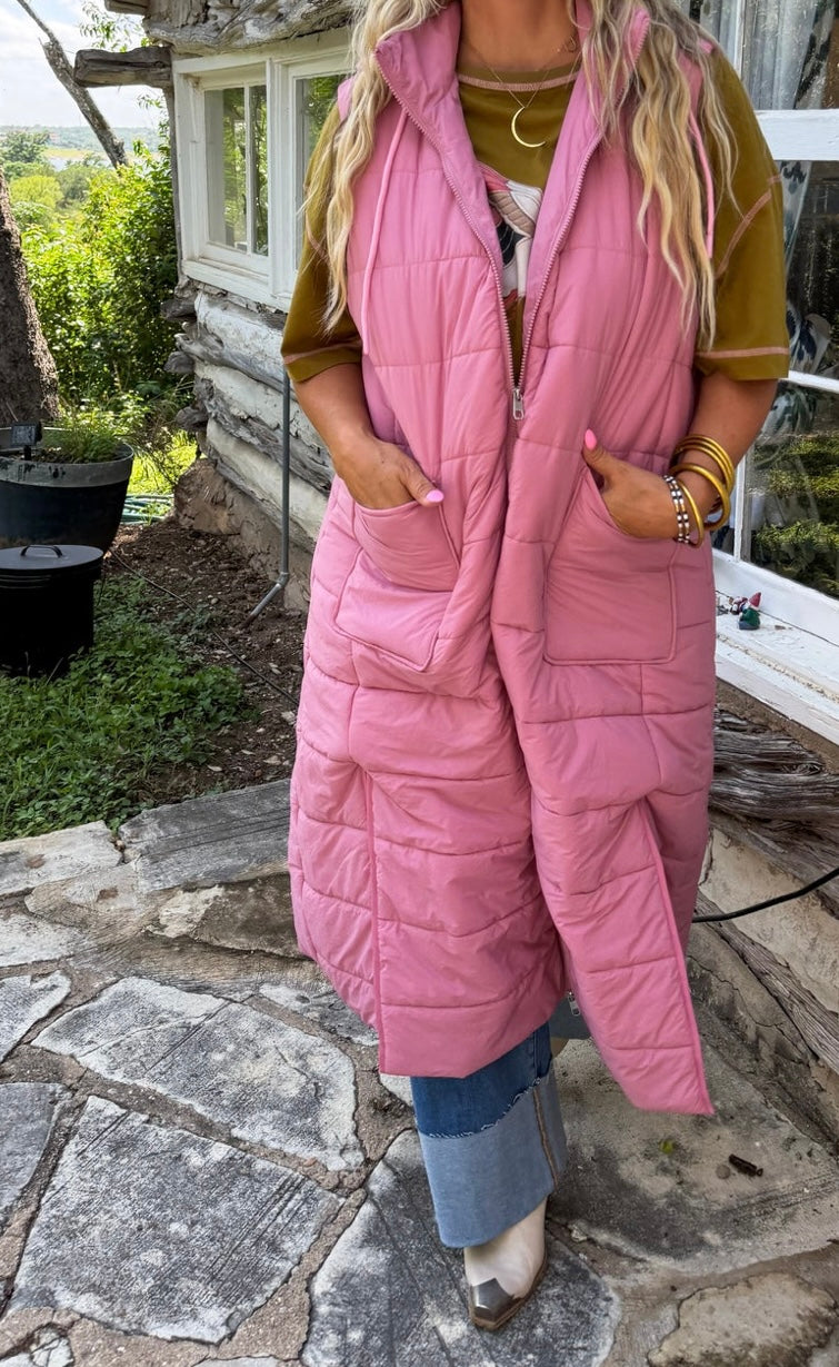 Wild oak puffer vest (PREORDER-arriving early/mid August)