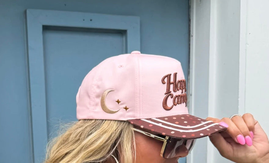 Happy camper trucker hats(PREORDER- arriving mid/end July)